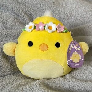 Squishmallows | Triston the Chick | Yellow | Flower Crown | Squishy Stuffy |